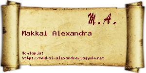 Makkai Alexandra névjegykártya
