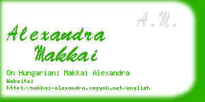 alexandra makkai business card
